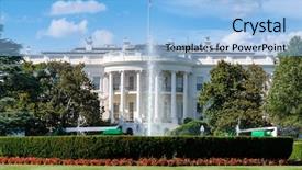  Presentation with michelle obama white house - Slides consisting of white house in washington d background and a light blue colored foreground