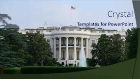  Presentation with white house - PPT layouts consisting of white-house-in-washington-dc background and a sky blue colored foreground