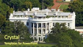  Presentation with white house - Cool new presentation theme with white house in washington photo backdrop and a tawny brown colored foreground