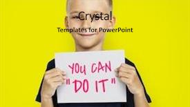  Presentation with white house - Theme consisting of white house panorama in autumn background and a light gray colored foreground