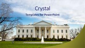  Presentation with white house - Beautiful slides featuring white house washington dc united backdrop and a sky blue colored foreground