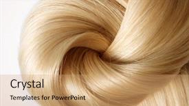  Presentation with long hair - Audience pleasing presentation consisting of white humans - long blond human hair close-up backdrop and a coral colored foreground