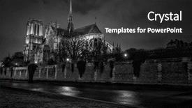  Presentation with notre dame paris france - Slide deck featuring white ile de la cite background and a dark gray colored foreground