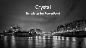  Presentation with notre dame paris france - Presentation theme having white ile de la cite background and a dark gray colored foreground