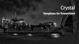  Presentation with notre dame paris france - Audience pleasing presentation consisting of white ile de la cite backdrop and a dark gray colored foreground