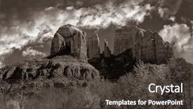  Presentation with arizona - Slide set with white image of sedona arizona background and a tawny brown colored foreground