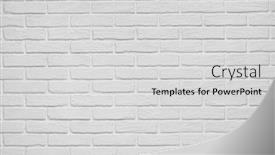  Presentation with white brick wall - Colorful presentation design enhanced with white-indoor-brick-wall-abstract backdrop and a light gray colored foreground