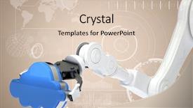  Presentation with robot - Colorful slide set enhanced with white interface and cream background backdrop and a lemonade colored foreground