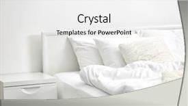  Presentation with bedroom modern - PPT theme with white interior of modern bedroom background and a white colored foreground