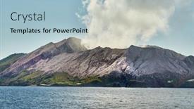  Presentation with new zealand - Slide set having white-island-volcano-in-new background and a light blue colored foreground