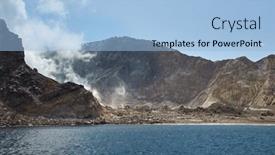  Presentation with sulfur - Presentation theme featuring white-island-volcano-in-new background and a light blue colored foreground