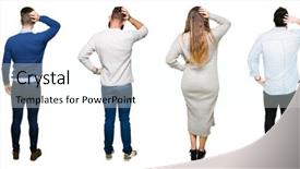  Presentation with isolated paw prints over white - Presentation design consisting of white isolated background backwards background and a cool aqua colored foreground