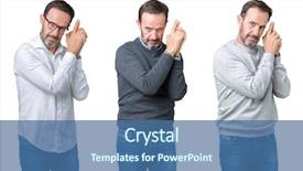  Presentation with weapons - PPT theme featuring white isolated background holding symbolic background and a ocean colored foreground