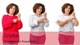  Presentation with collage - Slide deck having white isolated background in hurry background and a red colored foreground