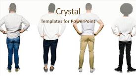  Presentation with collage - Cool new presentation with white isolated background standing backwards backdrop and a cream colored foreground