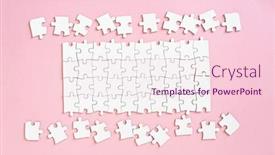  Presentation with puzzle pieces - PPT theme having white-jigsaw-puzzle-with-unconnected background and a lemonade colored foreground