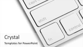  Presentation with keys - Presentation theme consisting of white keys of computer keyboard background and a  colored foreground