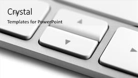  Presentation with keys - Audience pleasing PPT theme consisting of white keys of computer keyboard backdrop and a white colored foreground