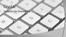  Presentation with computer keyboard and mouse - Cool new slide deck with white keys of computer keyboard backdrop and a light gray colored foreground