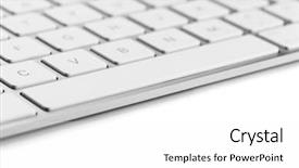  Presentation with computer keyboard and mouse - Amazing presentation theme having white keys of computer keyboard backdrop and a  colored foreground