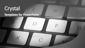  Presentation with computer keyboard and mouse - Cool new theme with white keys of computer keyboard backdrop and a  colored foreground