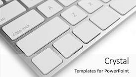  Presentation with keys - Beautiful slide deck featuring white keys of computer keyboard backdrop and a  colored foreground