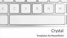  Presentation with computer keyboard and mouse - Amazing slide set having white keys of computer keyboard backdrop and a  colored foreground