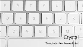  Presentation with keys - PPT theme featuring white keys of computer keyboard background and a  colored foreground