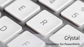  Presentation with computer keyboard and mouse - Amazing slide set having white keys of computer keyboard backdrop and a  colored foreground