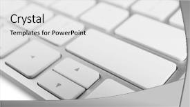  Presentation with keys - Beautiful slides featuring white keys of computer keyboard backdrop and a white colored foreground