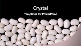  Presentation with kidney - Amazing slide set having white kidney beans on black backdrop and a black colored foreground