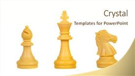  Presentation with knight - Cool new presentation theme with white king bishop and knight backdrop and a cream colored foreground