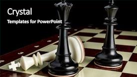  Presentation with chessboard - Audience pleasing presentation consisting of king checkmated by black queen backdrop and a black colored foreground