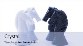  Presentation with knights - Presentation enhanced with white knights and two black background and a light blue colored foreground