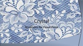  Presentation with floral fabric - Cool new presentation theme with white lace floral fabric backdrop and a light blue colored foreground