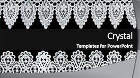  Presentation with border - Cool new presentation design with white lace forms a delicate backdrop and a black colored foreground