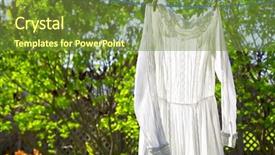  Presentation with vintage - Cool new presentation theme with white lacey vintage dress hanging backdrop and a  colored foreground