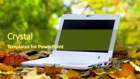  Presentation with scene in game of thrones - Audience pleasing PPT layouts consisting of white laptop in an automn backdrop and a tawny brown colored foreground