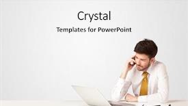  Presentation with laptop - Amazing slides having white laptop on white background backdrop and a white colored foreground