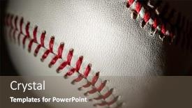  Presentation with leather - PPT layouts with white-leather-baseball background and a violet colored foreground