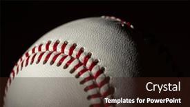  Presentation with baseball - Theme with white-leather-baseball background and a wine colored foreground