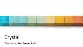  Presentation with orange green white - Audience pleasing theme consisting of white light blue to green backdrop and a white colored foreground