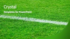  Presentation with astro turf football field - Amazing slides having white line on a football backdrop and a shamrock green colored foreground