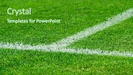  Presentation with soccer field - Presentation theme consisting of white line on a soccer background and a forest green colored foreground