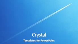  Presentation with airplane night sky - Amazing slide deck having white lines - airplane in the blue sky backdrop and a teal colored foreground