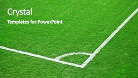  Presentation with green lines - Presentation theme featuring white lines - green grass of the football background and a shamrock green colored foreground