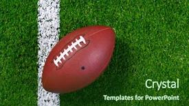  Presentation with american football - Slide set with white lines - photo of an american football background and a forest green colored foreground