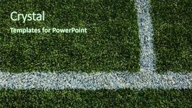  Presentation with soccer field - Audience pleasing slide deck consisting of white lines - soccery pitch - well cut backdrop and a tawny brown colored foreground