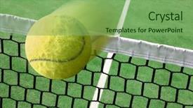  Presentation with tennis - PPT layouts with white lines - tennis background and a seafoam green colored foreground