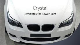 Presentation with luxury car - Audience pleasing presentation theme consisting of white-luxury-car-front-top backdrop and a white colored foreground
